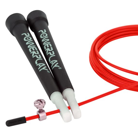 Скакалка швидкісна PowerPlay 4202 Ultra Speed Rope Червона (2,9m.) | Зображення 7