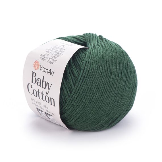 Пряжа YarnArt Baby Cotton No 444 (Ярнарт Бебі Коттон) 50 г / 165 м напівбавовна для дитячих речей та іграшок амігурумі