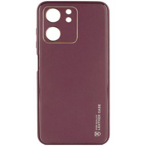Шкіряний чохол Xshield для Xiaomi Redmi 13C / Poco C65 Бордовий / Plum Red