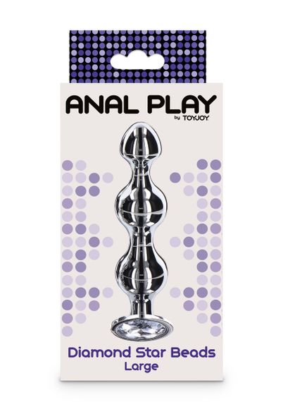 Анальна ялинка з кристалом Toy Joy Diamond Star Beads, Large Sex Aura | Зображення 4