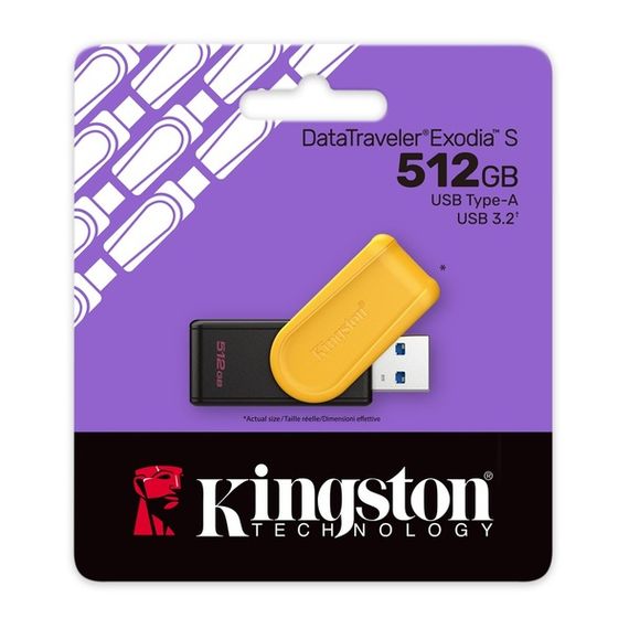 Flash Drive Kingston DTXS 512GB USB 3.2 Gen 1 DataTraveler Exodia S | Зображення 2