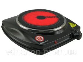 Плита інфрачервона Domotec MS-5851, настільна одноконфоркова електроплита для всіх типів посуду