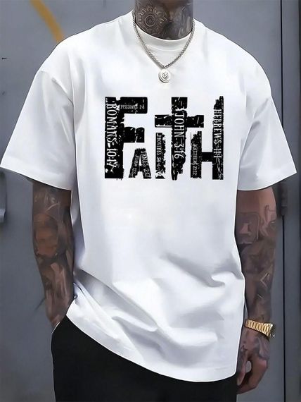 Футболка чоловіча з принтом повсякденна XL Білий