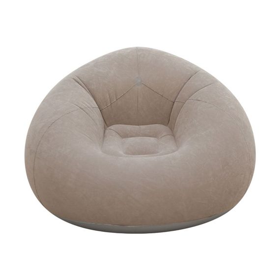 Надувное кресло-пуф Inflatable Sofa / Надувное кресло-мешок 110×110×85 см Бежевый | Зображення 5