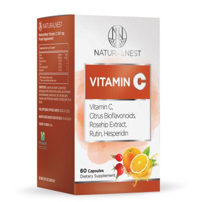Диетическая добавка NATURALNEST «Витамин С 500 mg» 60 растительных капсул