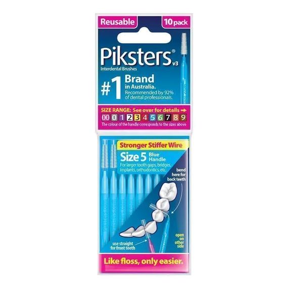 Міжзубні йоржики Piksters, № 5 (діаметр 1.1) голубі, 10 шт