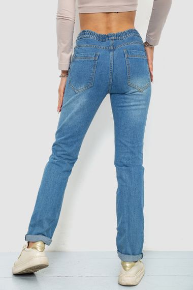 Джинси жіночі на резинці, колір темно-блакитний, 244R5005 | Зображення 3