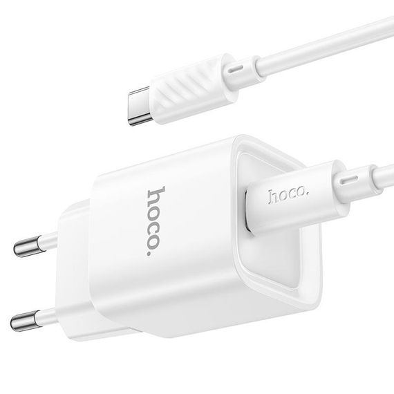 Набір СЗУ 110-240V HOCO C146A+кабель Type-C, 1xUSB-C, PD20W, 1м кабель | Зображення 8