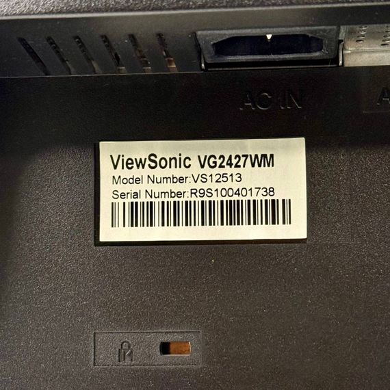 Монітор ViewSonic VG2427WM / 24" (1920x1080) TN / VGA, DVI, USB-Hub / VESA 100x100 б/в + Подарунок  Кабель живлення | Зображення 7