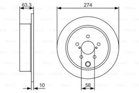 Диск гальмівний SUBARU IMPREZA, BOSCH (0986479634)