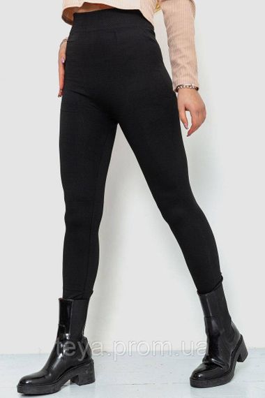 Лосини термо з начосом, колір чорний, розмір L-XXXL FA_008814 | Зображення 2