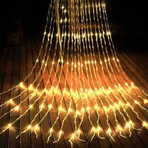 Гірлянда вулична 580 Led 40 метрів зелений шнур Мультик