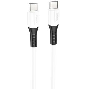 Дата кабель Hoco X82 Silicone Type-C to Type-C 60W (1m) White