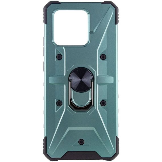 Ударостійкий чохол Pathfinder Ring для Xiaomi Redmi 10C / Poco C40 TPU+PC, Кольцо-держатель, Зеленый / Green