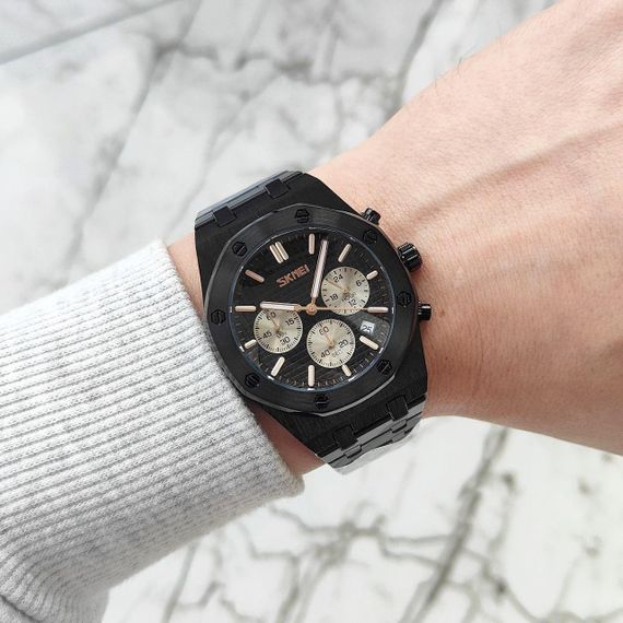 Чоловічий кварцевий годинник  Skmei 9296 Black/Black | Зображення 2