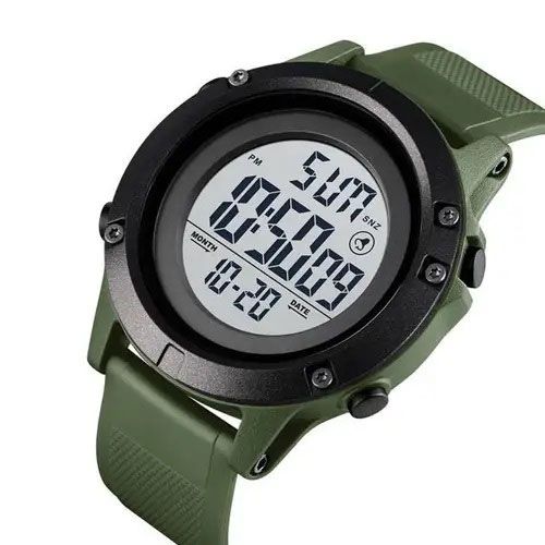 Годинник наручний чоловічий SKMEI 1508AGWT ARMY GREEN-WHITE, Водонепроникний чоловічий годинник. Колір: зелений | Зображення 3
