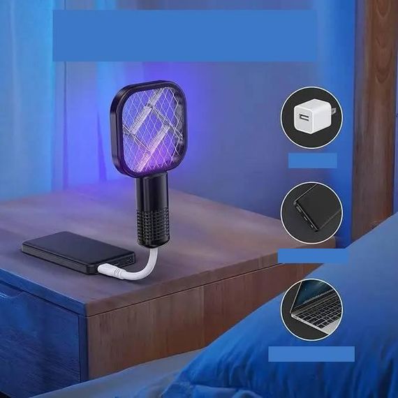 USB-ловушка від комарів, електрична мухобійка, УФ-світло, електричний шок, портативний відлякувач від комах | Зображення 2