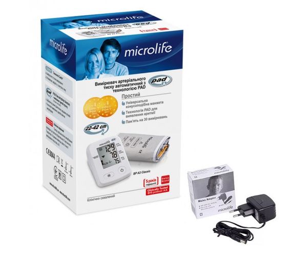 Тонометр Microlife BP A2 Classic с оригинальной манжетой Microlife + адаптером Microlife AD-1024 гарантия 5лет | Зображення 1