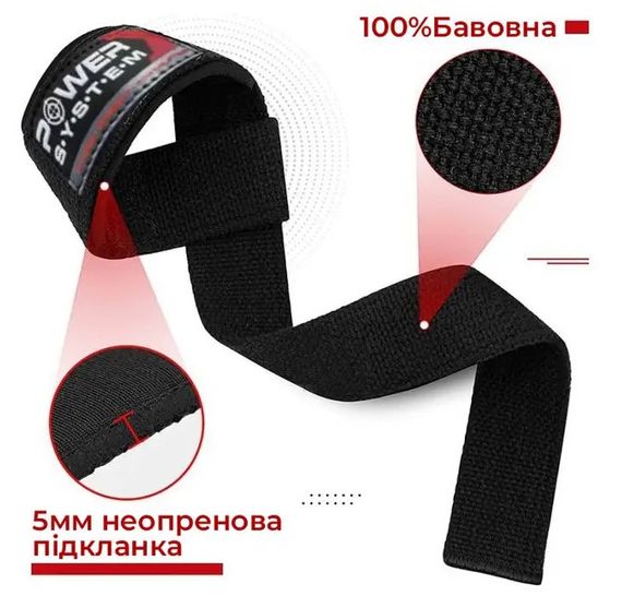 Лямки для тяги Power System PS-3400 Power Straps Black/Yellow (PS-3400_Bl/Yellow) | Зображення 3