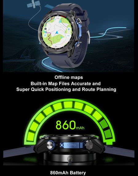 Smart Navigation Pro Steel Black с GPS, 3 ремешка | Зображення 3