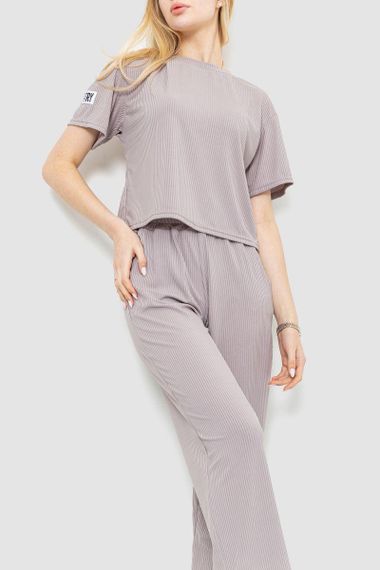 Костюм женский в рубчик  цвет мокко 177R025 | Зображення 1