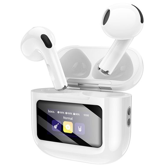 Беспроводные TWS наушники Hoco EW73 Randy with Touch Screen White | Зображення 2