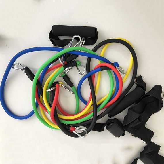 Еспандер гума для зарядок exercise pipe, еспандер гумовий джгут вправи, Фітнес гумки 5 PJ-349 в 1 | Зображення 5