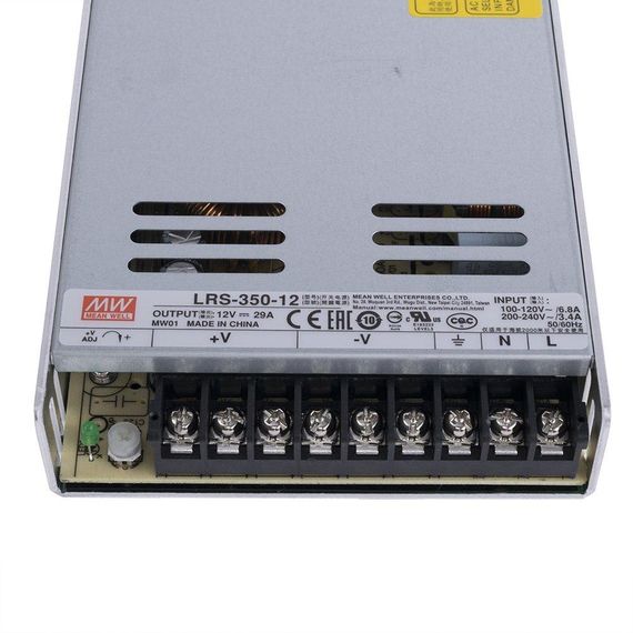 Блок живлення Mean Well LRS-350-12 (348W 29A 12V IP20) Series "LRS" | Зображення 3