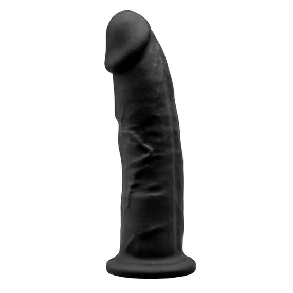 Фалоімітатор SilexD Oscar Black (MODEL 2 size 9in), двошаровий, силікон + Silexpan, діаметр 5,4см Sex Aura | Зображення 1