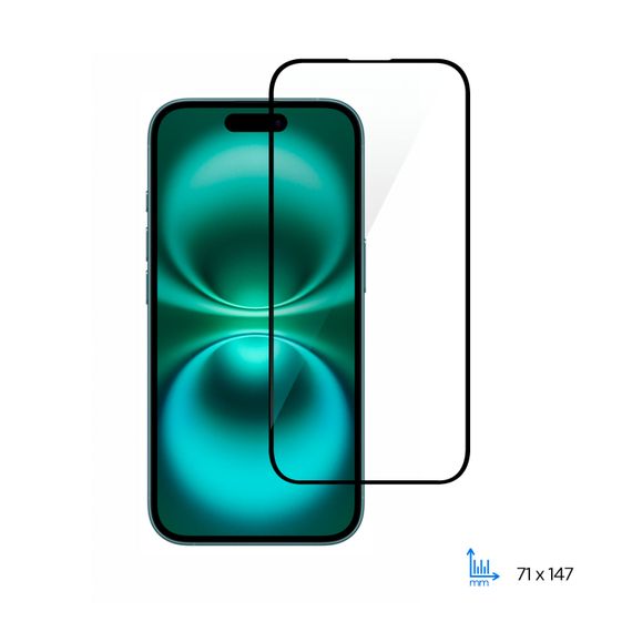 Захисне скло 2E  для Apple iPhone 16(6.1), 2.5D FCFG, (1 Pack), чорна рамка (2E-IP-16.-6.1-SMFCFG-BB)