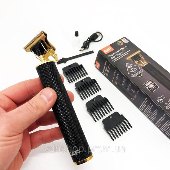 Машинка для стрижки хороша RAF, Перезаряджається набір для стрижки волосся, Хороший бездротовий тример RI-69 | Зображення 4