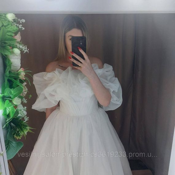 Весільна сукня, органза, розпірка | Зображення 1