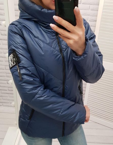 Жіноча демісезонна куртка, арт. 1008, темно синій | Зображення 5