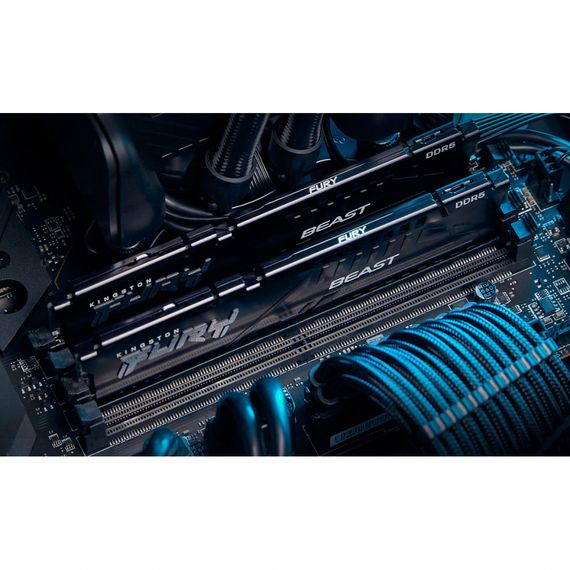 Модуль пам'яті для комп'ютера DDR5 32GB (2x16GB) 5600 MHz Beast Black Kingston Fury (ex.HyperX) (KF556C40BBK2-32) | Зображення 5