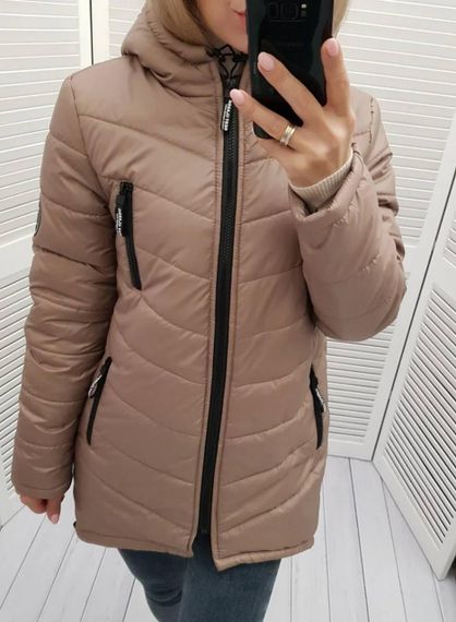 Елегантна жіноча парка, арт. 300, темна кава з молоком | Зображення 1