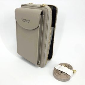 Кошелек-клатч из эко-кожи Baellerry Forever N8591, практичный маленький женский кошелек. Цвет: серый