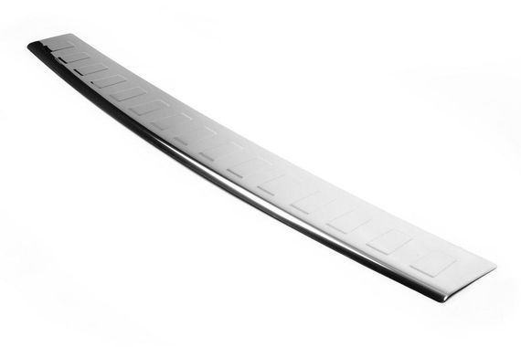 Накладка на бампер задний (Omsa, нерж) Матовая полировка для Volkswagen T4 Caravelle/Multivan | Зображення 2