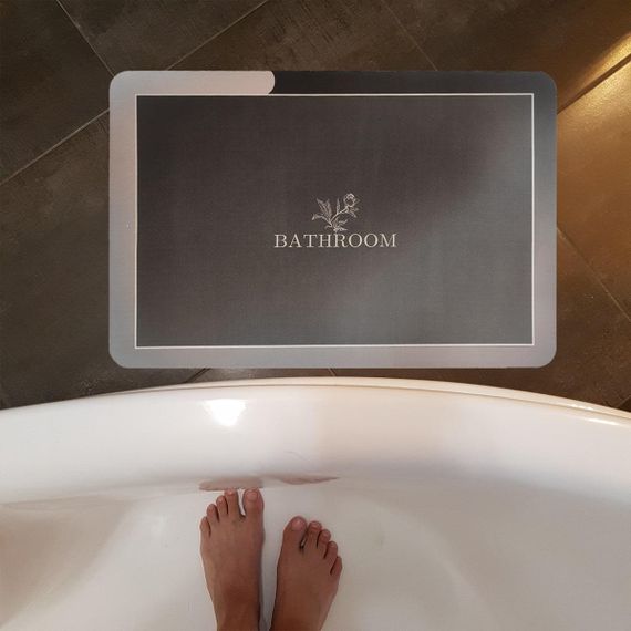 Влагопоглощающий коврик серый "Bathroom" 40*60CM*3MM (D) SW-00001563 | Зображення 4