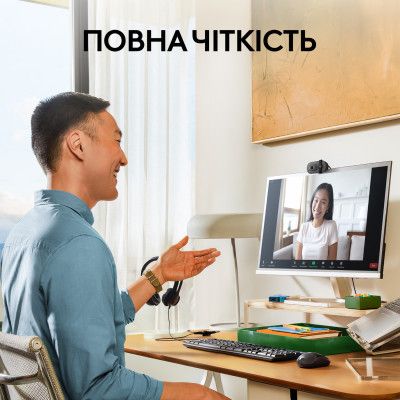 Веб-камера Logitech Brio 100 Full HD Graphite (960-001585) | Зображення 1