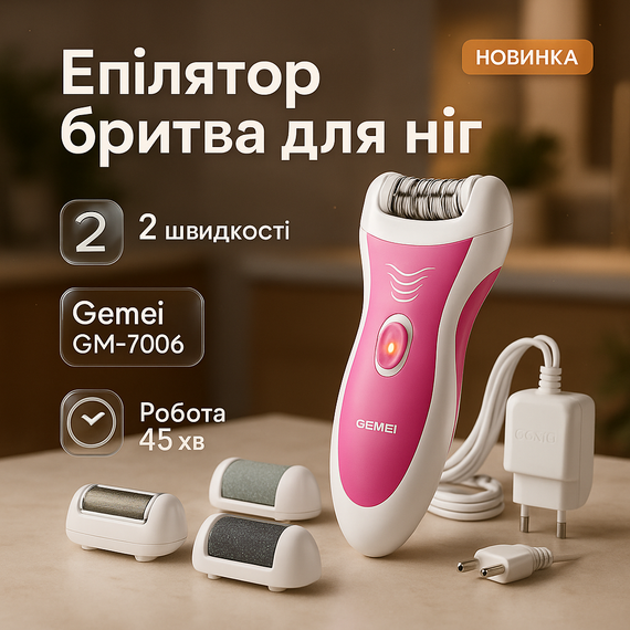 Триммер для девушек женщин девочек Gemei GM-7006 4в1, Триммеры для интимных зон, Эпилятор-бритва 3в1 AX-98