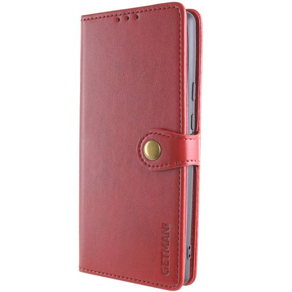 Кожаный чехол-книжка GETMAN Gallant (PU) для TECNO Spark Go 1 (KL4) Красный | Зображення 1