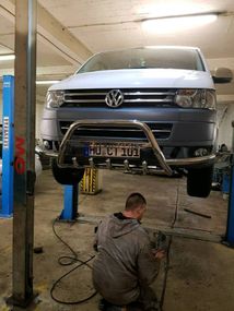Кенгурятник WT004ST (нерж) для Volkswagen T5 2010-2015 гг