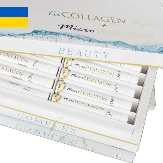 Комплекс для шкіри, волосся, нігтів FenoQ TriCollagen Beauty Complex (Tricollagen Peptide+MicroHyaluron) 28 х 25 ml | Зображення 2