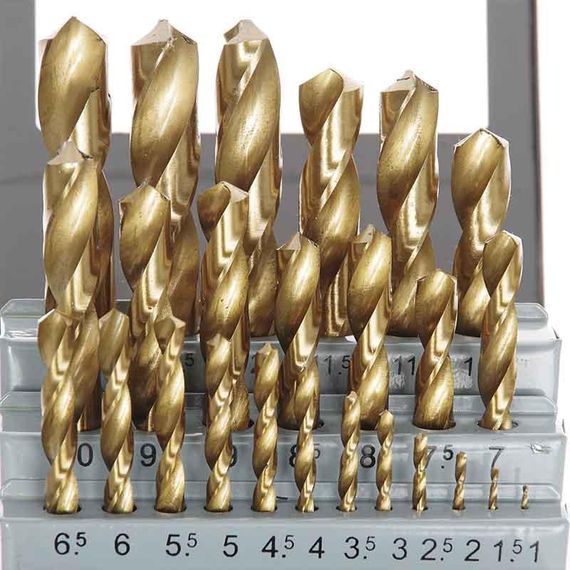 Набір свердел для металу Р6М5 титан метал бокс 1,0-13,0 мм 25 шт. APRO 8102091 | Зображення 2