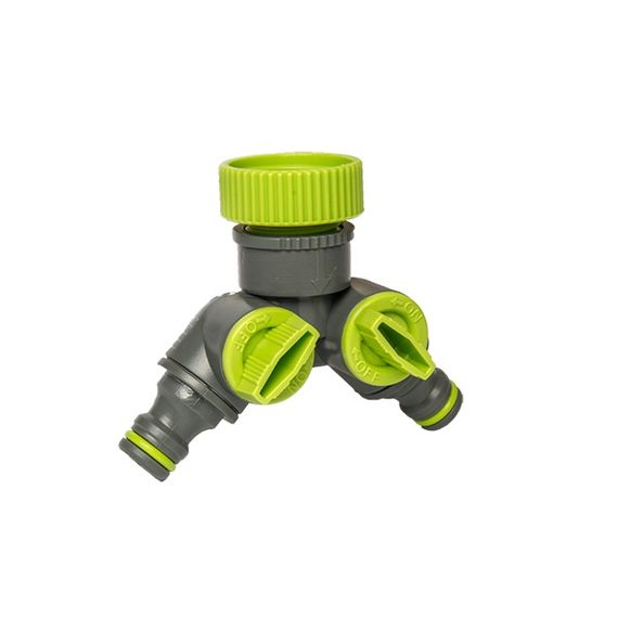 Трійник редукційний Bradas LIME LINE з внутрішньою різьбою 1"/ 3/4" з запірними кранами LE-2222