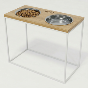 Миски на подставке для больших собак Hollky Base XL40 (2 × 1,8 л) BXL40-522640-WHNT