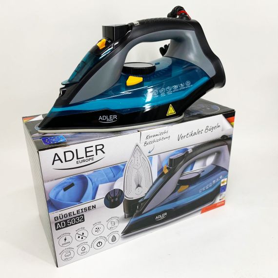 Електрична праска для прасування ADLER AD 5032 3000Вт, Якісна електрична парова праска JM-60 | Зображення 3