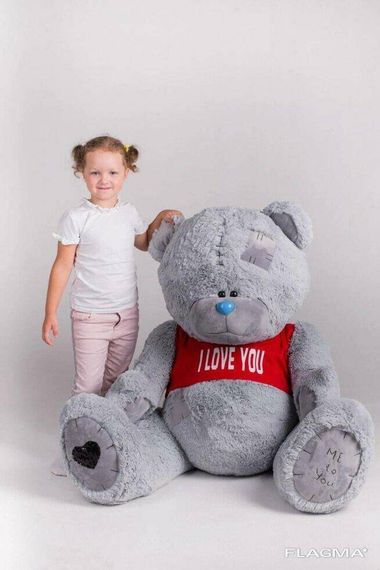 Мишка с латками плюшевый в футболке Yarokuz Me To You 160 см Серый | Зображення 8