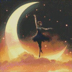 Алмазна мозаїка "Місячна принцеса"  AMO7460 40х40