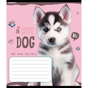 Тетрадь ученическая "Милый щенок" 012-520132L-1 в линию, 12 листов